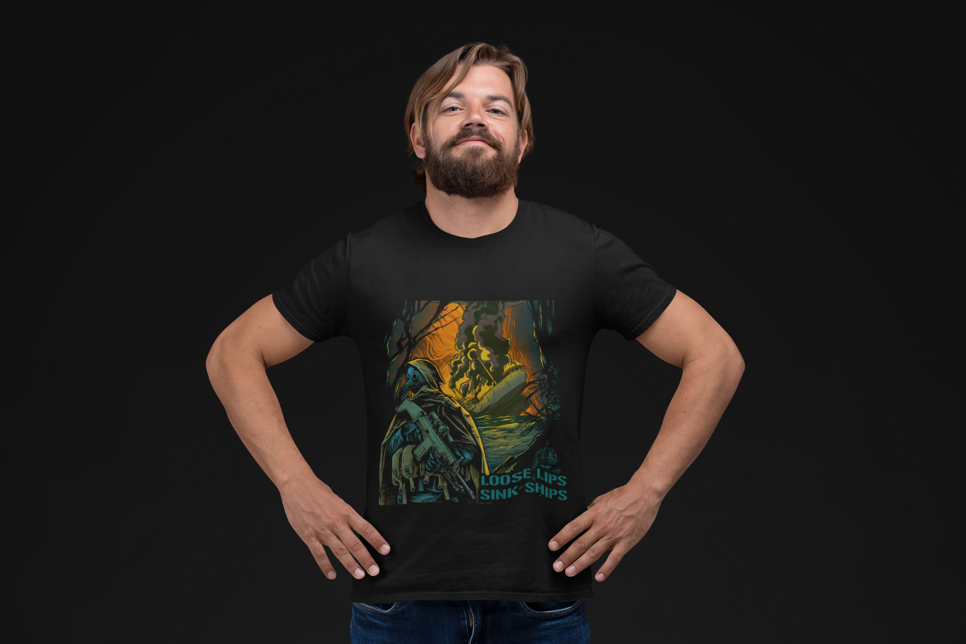 "Loose Lips Sink Ships" Unisex Heavy Cotton Tee