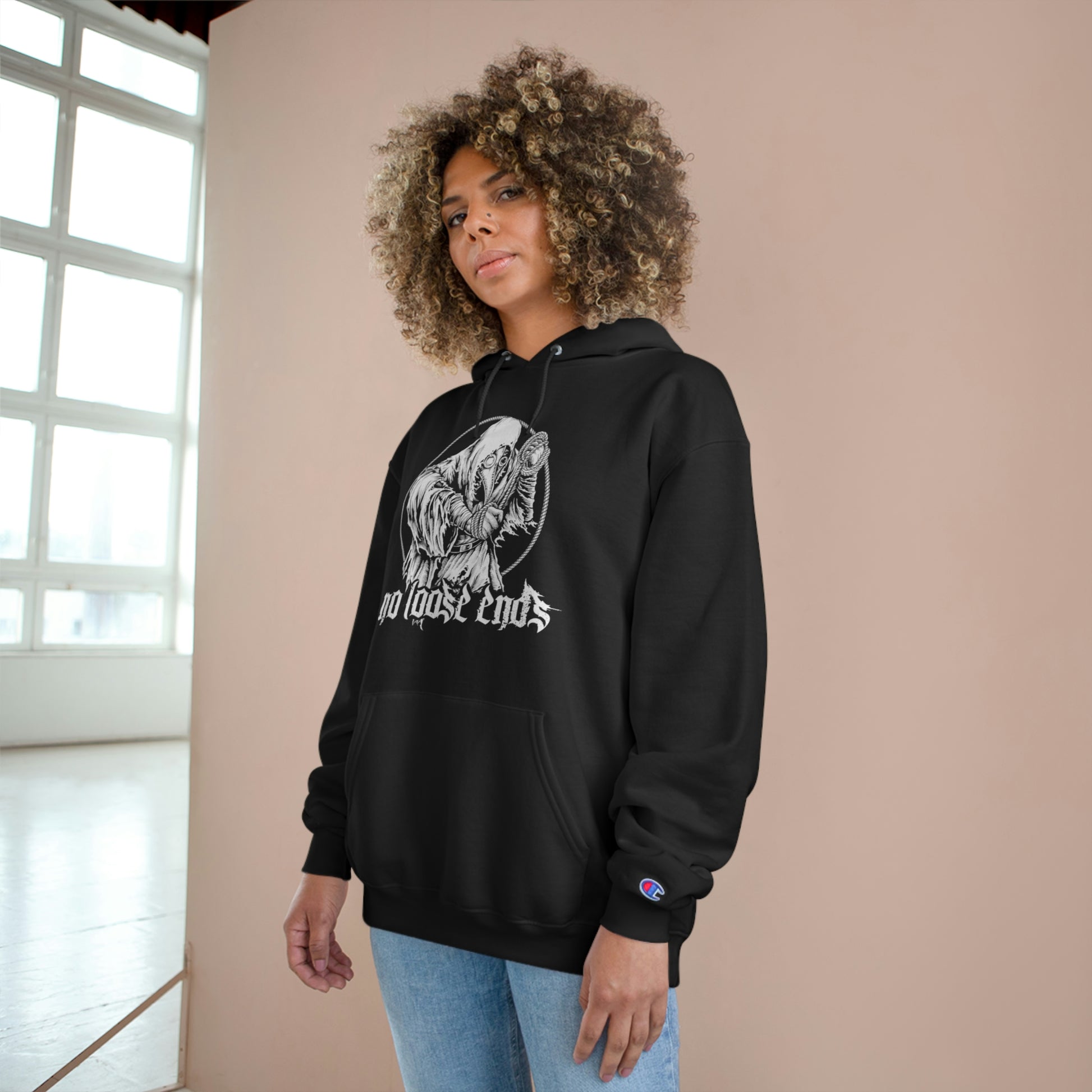 "No loose ends" Champion Hoodie