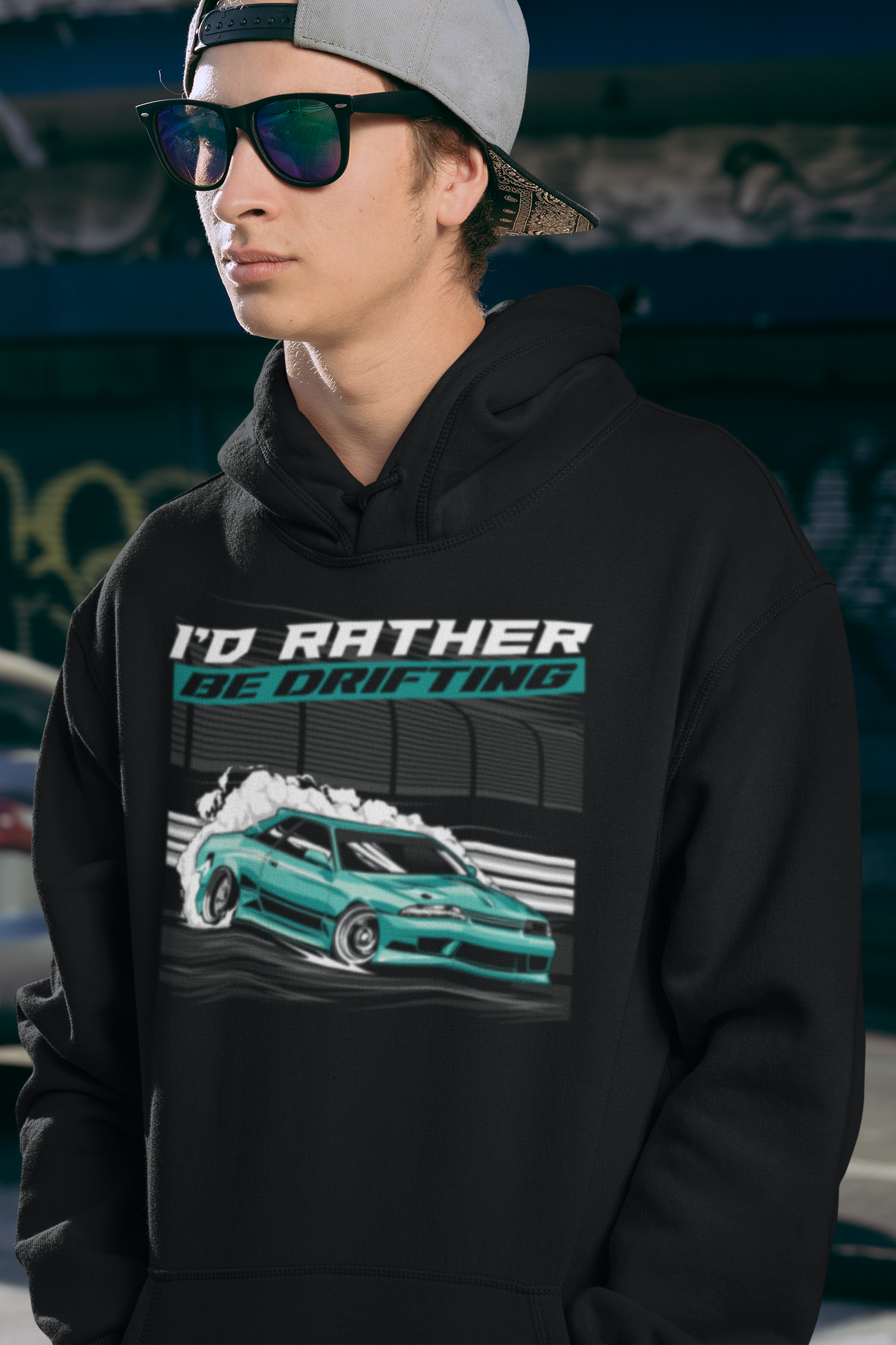 "I'd Rather Be Drifting" Hooded Sweatshirt