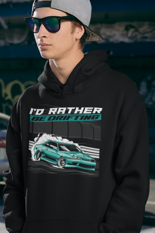 "I'd Rather Be Drifting" Hooded Sweatshirt